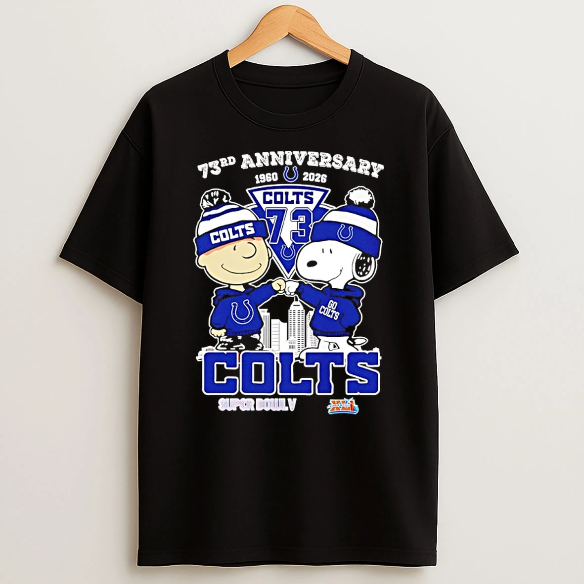 Peanuts X Indianapolis Colts 1960 2026 73th Anniversary 2x Super Bowl Champions Shirts