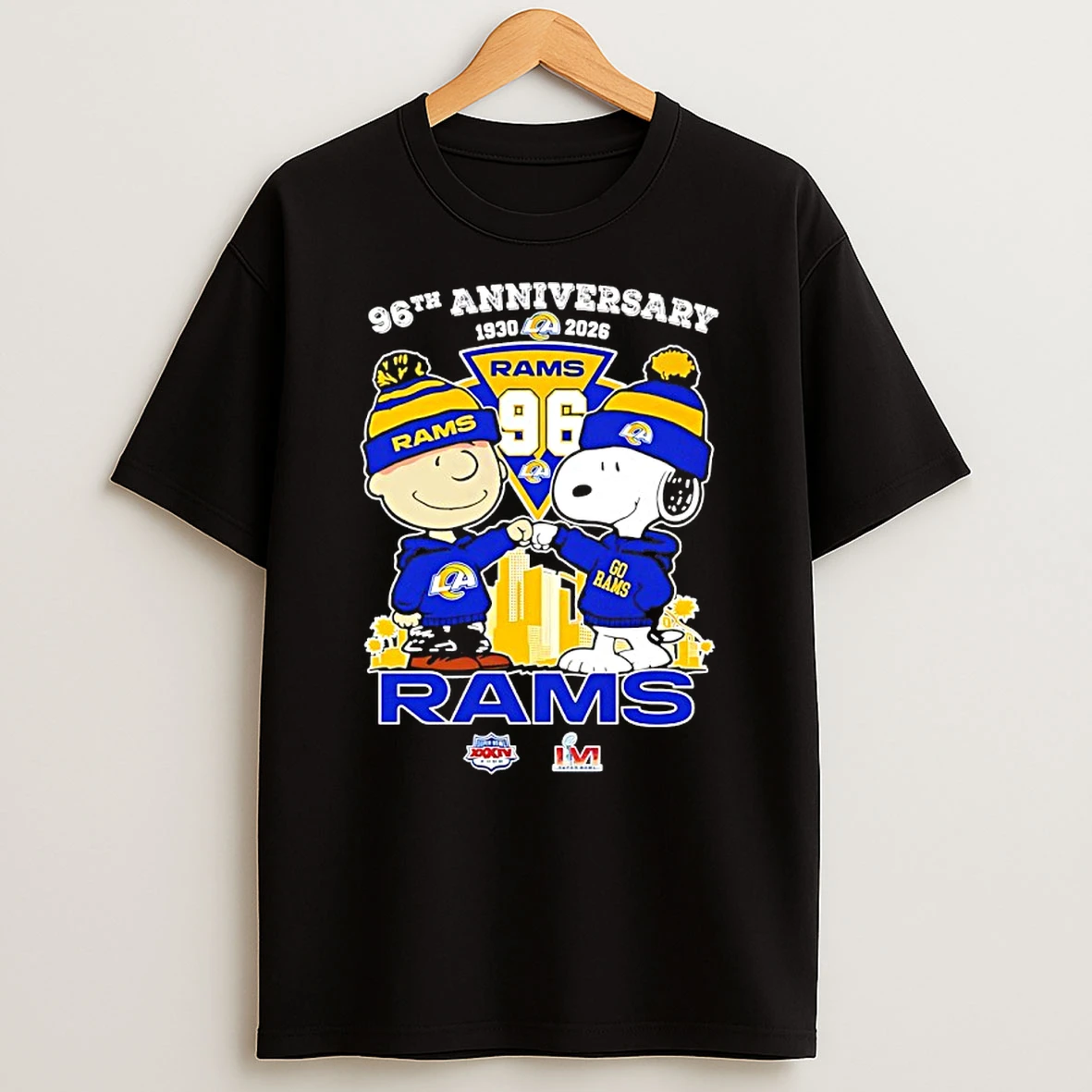 Peanuts X Los Angeles Rams 1930 2026 96th Anniversary 2x Super Bowl Champions Shirts