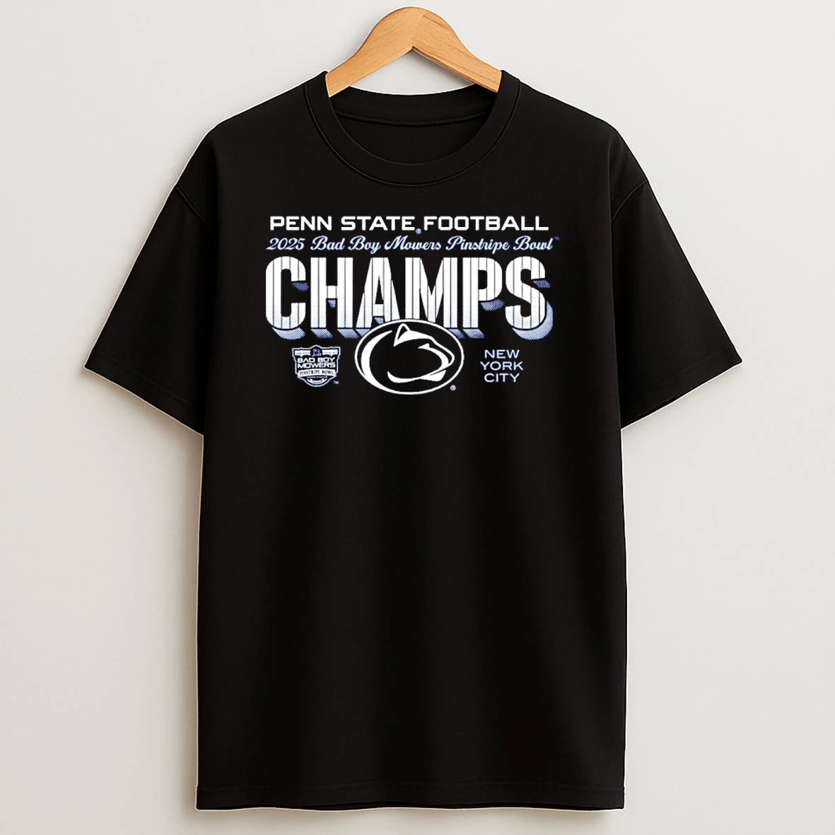 Penn State 2025 Pinstripe Bowl Champions Locker Room Shirts
