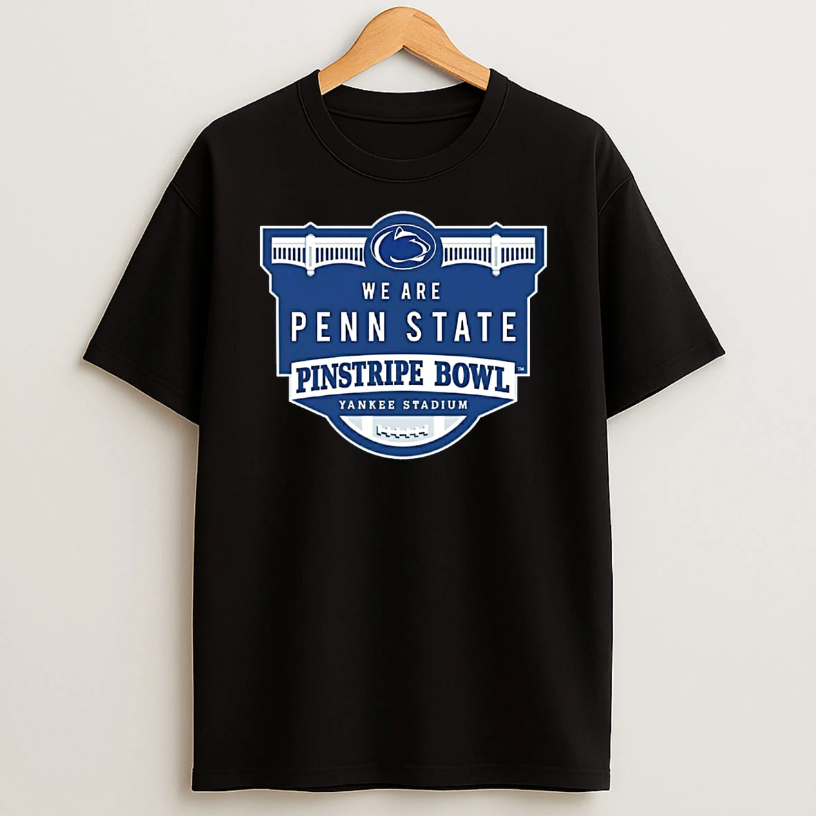 Penn State Nittany Lions Football We Are Penn State Pinstripe Bowl Yankee Stadium Logo Shirts