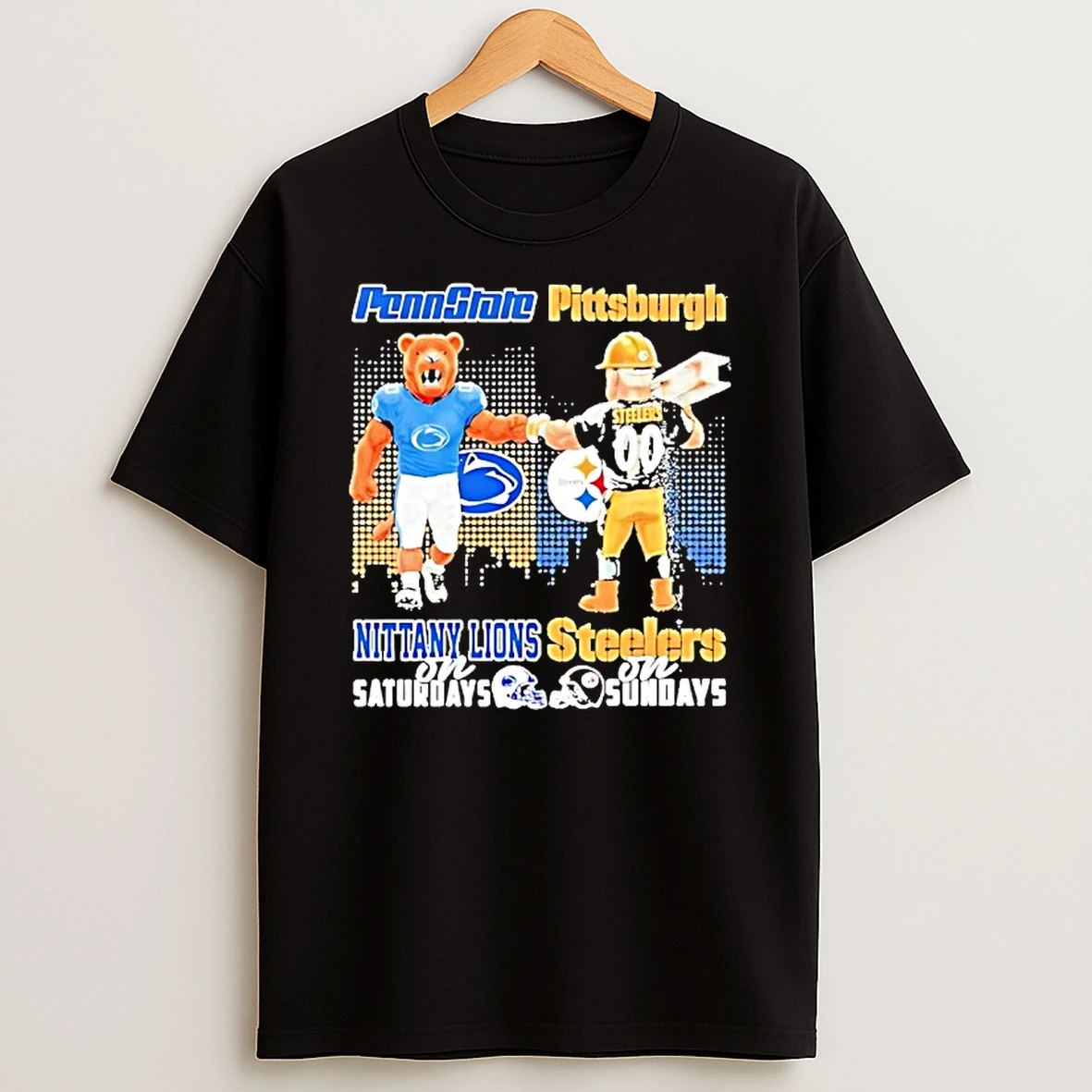 Penn State Nittany Lions On Saturdays Pittsburgh Steelers On Sundays City Skyline Shirts
