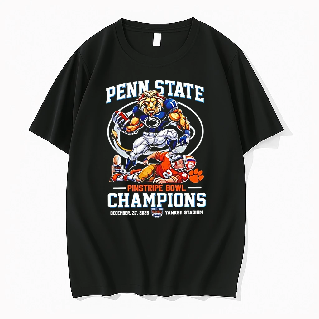 Penn State Defeats Clemson 22 10 Win 2025 Pinstripe Bowl Mascot Shirts