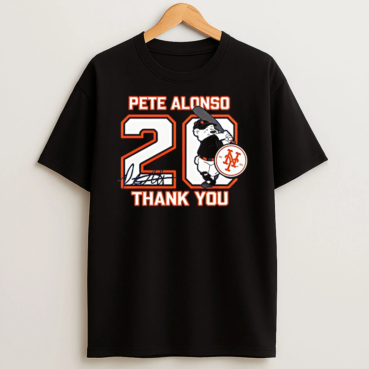 Pete Alonso 20 Baltimore Orioles Baseball Thank You Signature Shirts