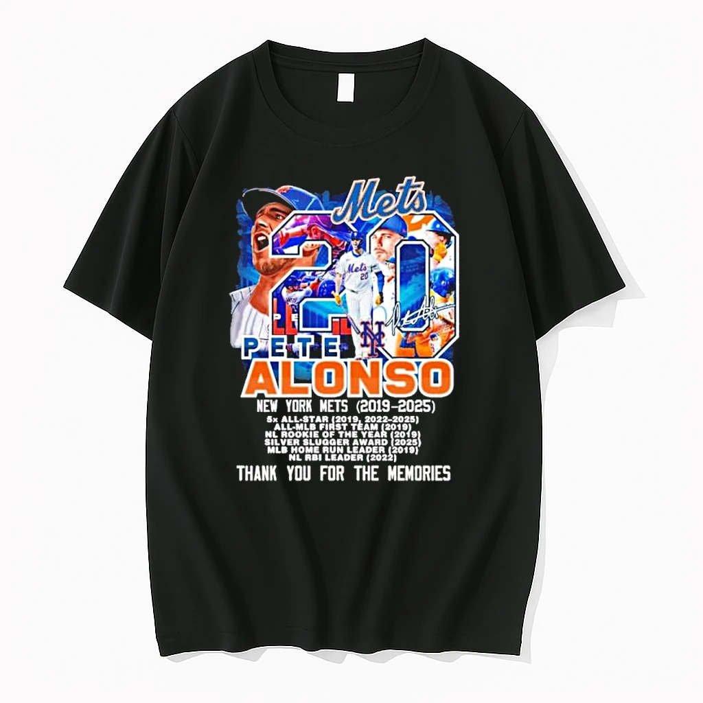 Pete Alonso New York Mets 2019 2025 Thank You For The Memories Shirts