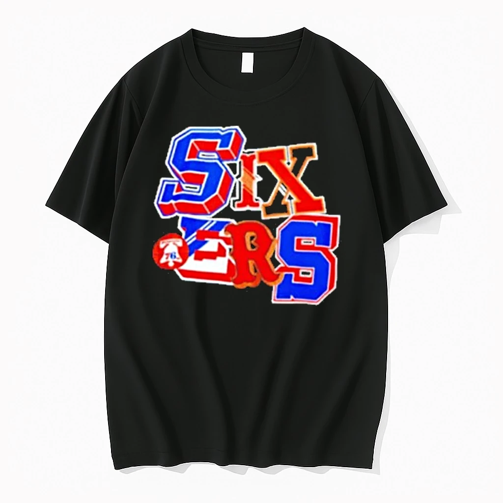 Philadelphia 76ers Mitchell And Ness Hyper Type Shirts