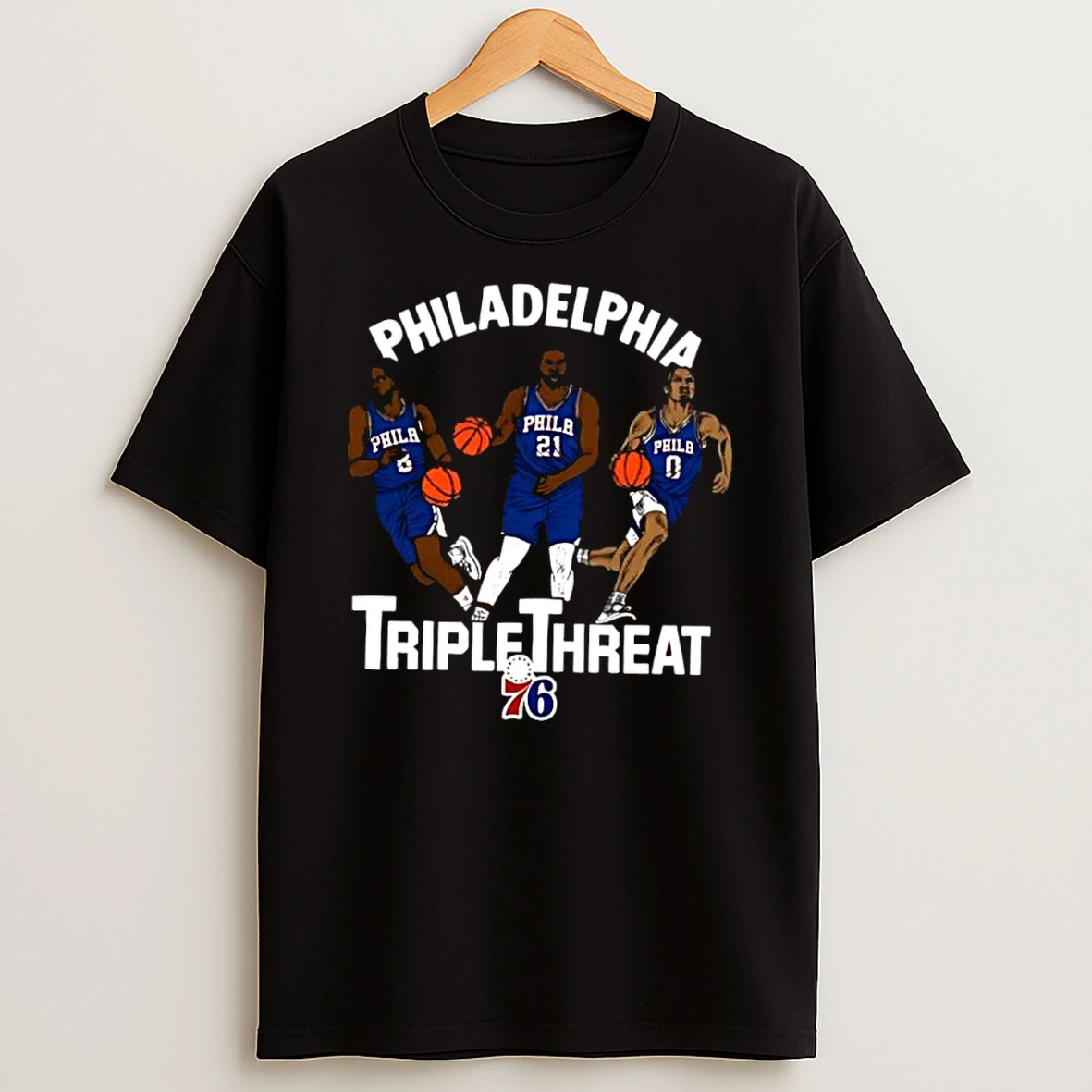 Philadelphia 76ers Triple Threat Player Shirts