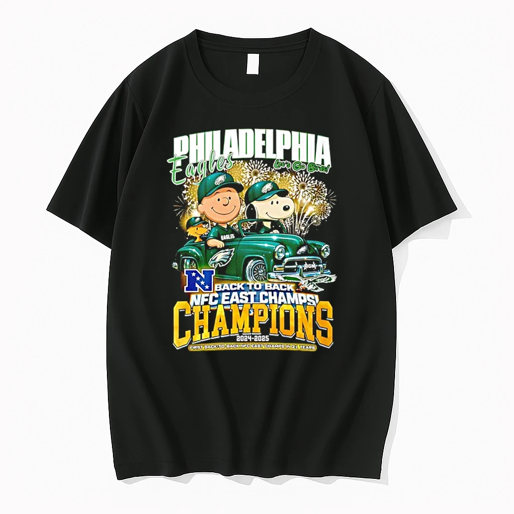 Philadelphia Eagles 2024 2025 Back To Back Nfc East Division Champions Snoopy Shirts