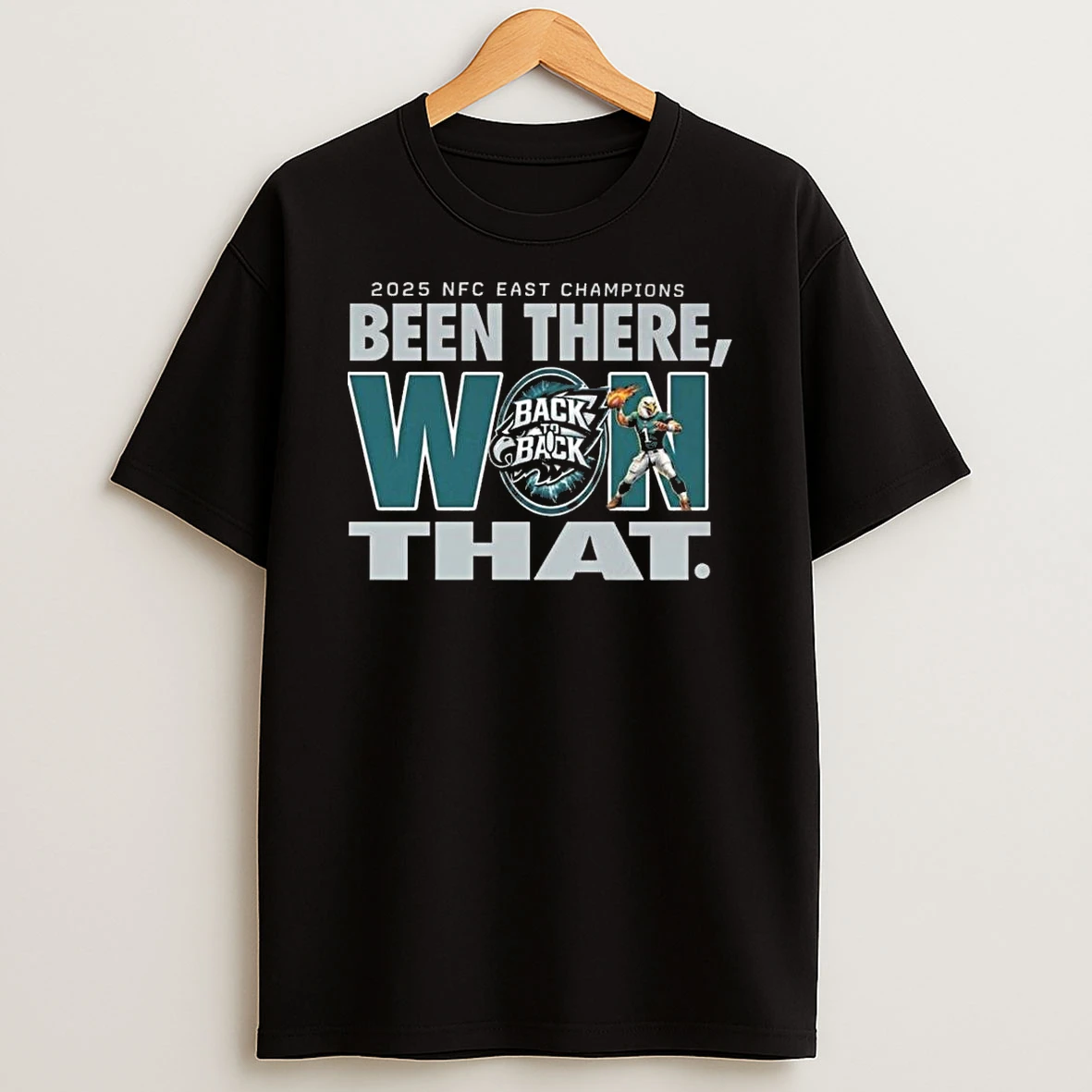 Philadelphia Eagles 2025 Nfc East Champions Been There Won That Back To Back Mascot Shirts