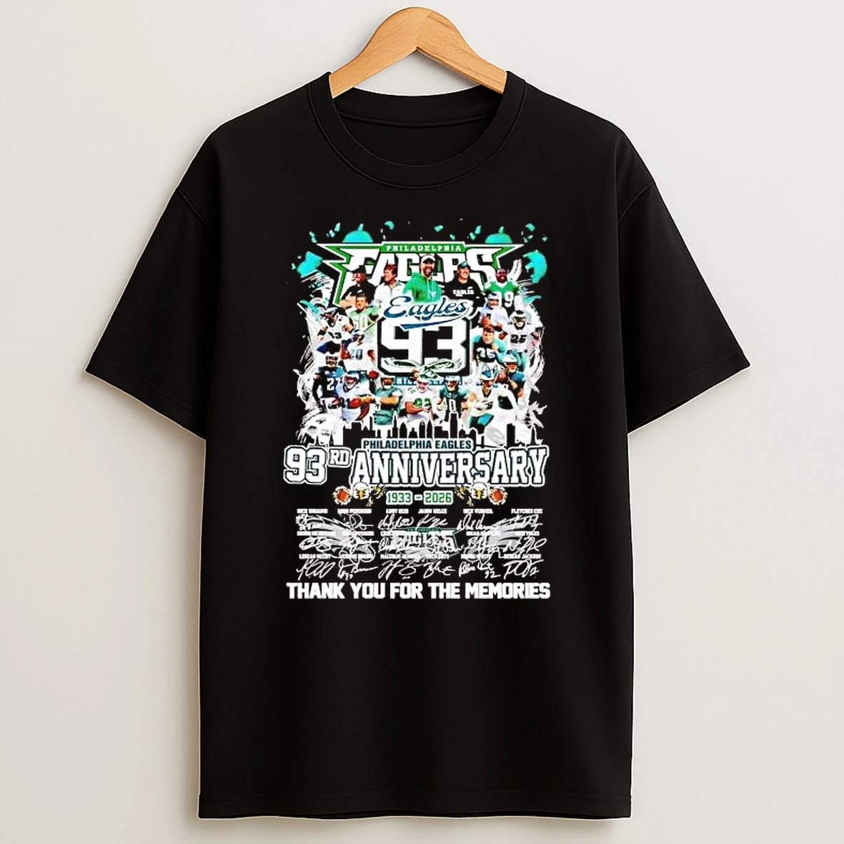 Philadelphia Eagles 93rd Anniversary 1933 2026 Team Players Shirts