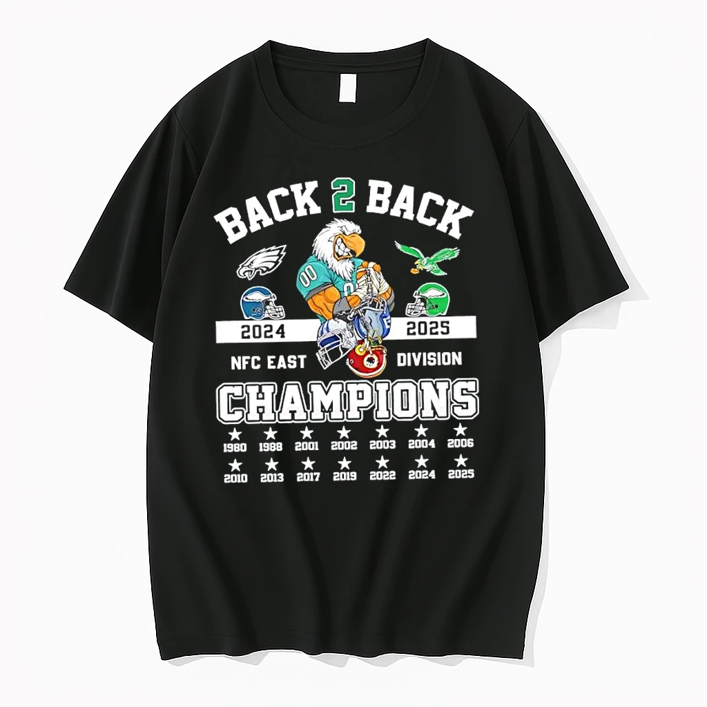 Philadelphia Eagles Back 2 Back 2024 2025 Nfc East Division Champions Shirts