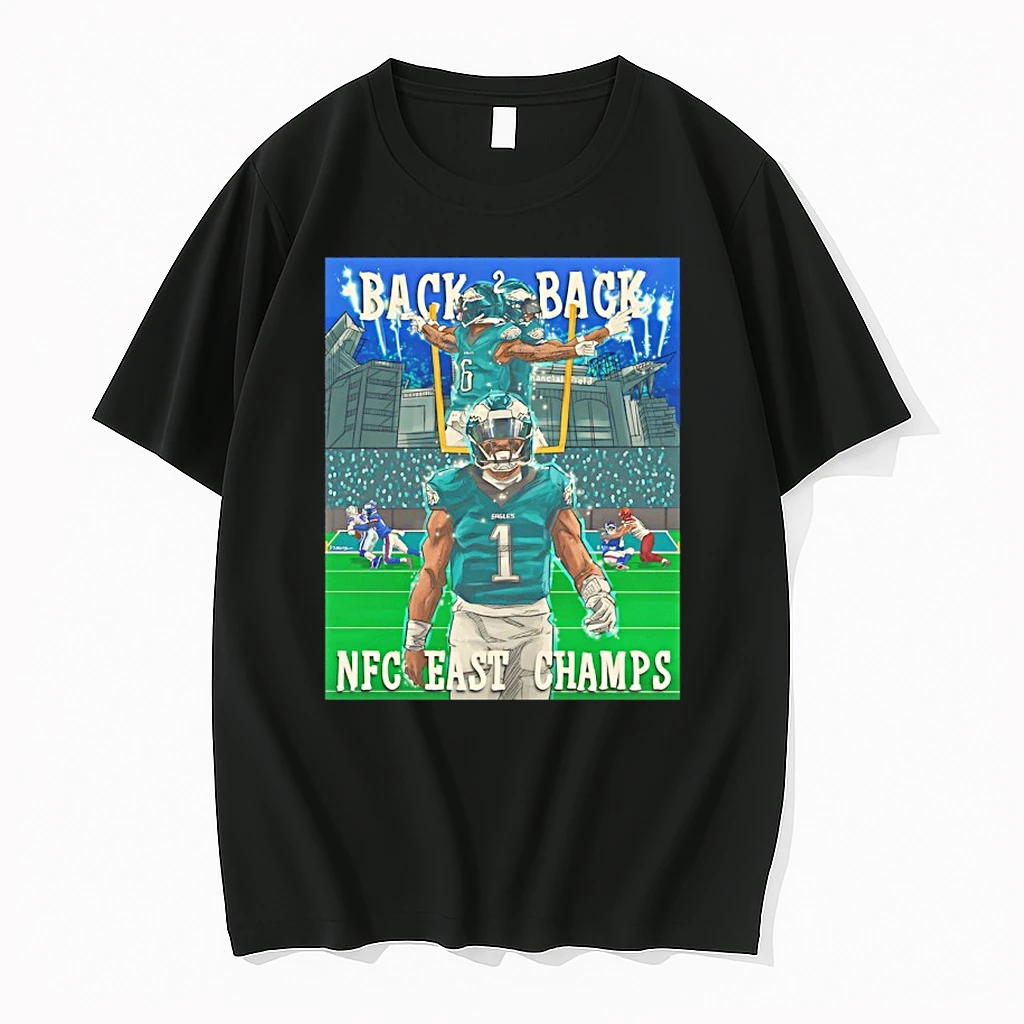 Philadelphia Eagles Back 2 Back 2025 Nfc East Champs Graphic Art Shirts