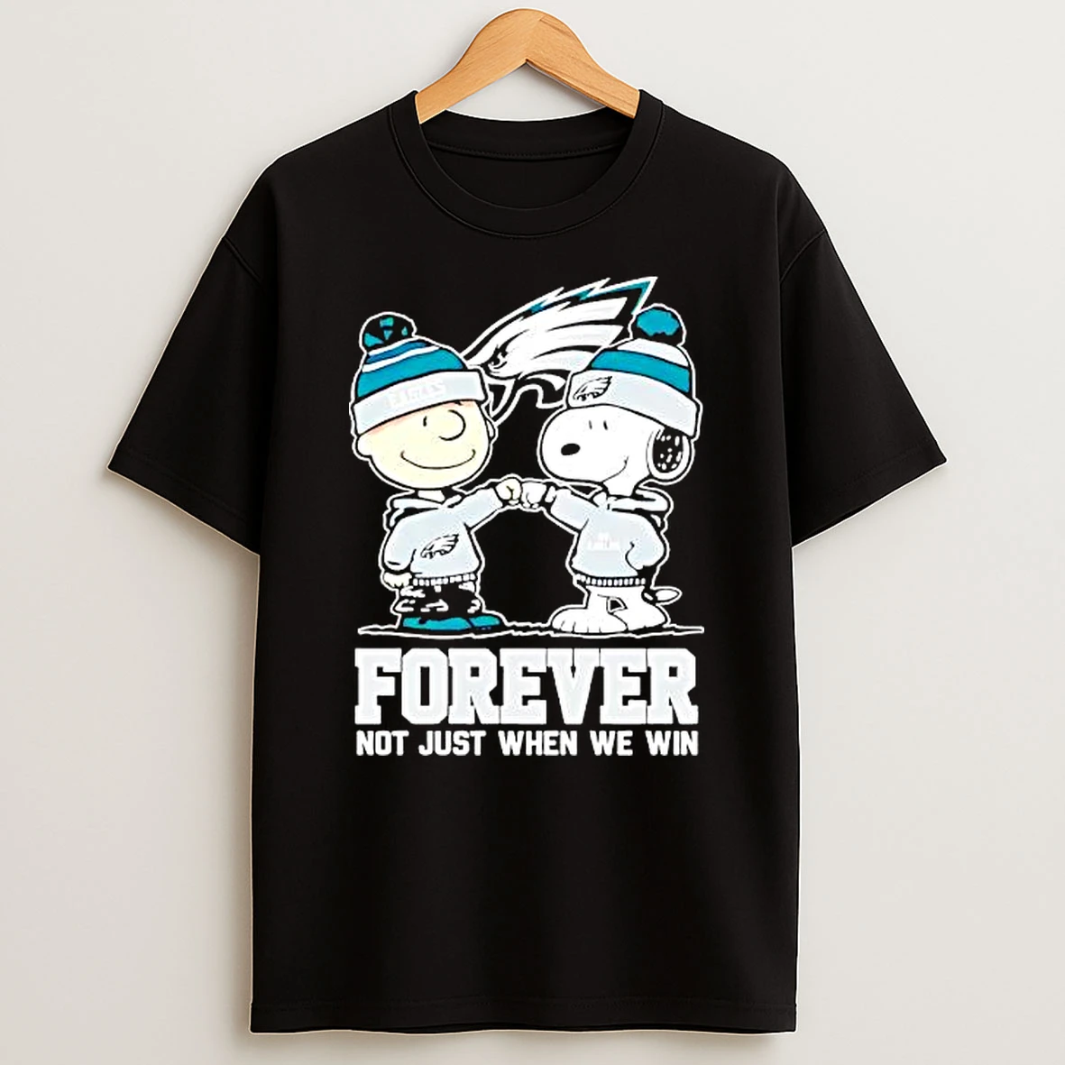Philadelphia Eagles Charlie Brown And Snoopy Forever Not Just When We Win Shirts