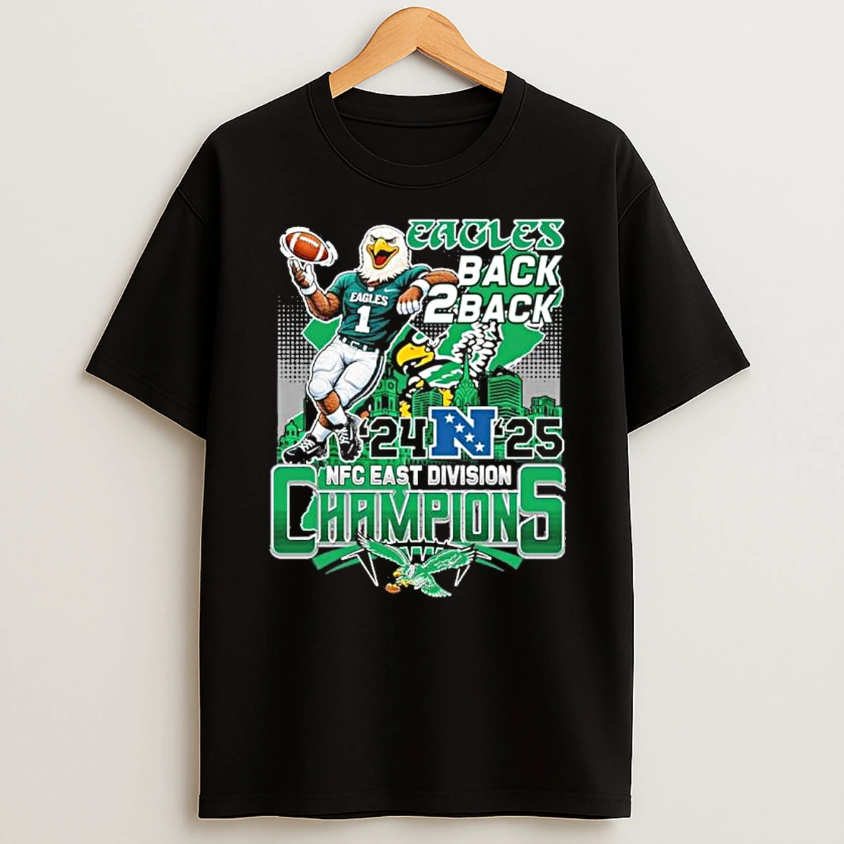 Philadelphia Eagles Mascot 2025 Nfc East Division Champions Shirts