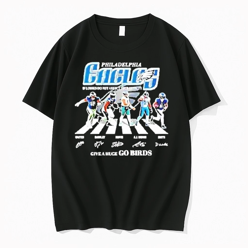 Philadelphia Eagles Players Carter X Barkley X Hurts X A J Brown X Smith Give A Huge Go Birds Shirts
