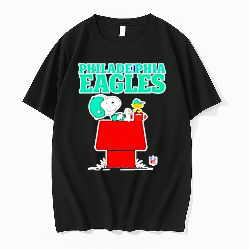 Philadelphia Eagles Snoopy Chilling With Football Peanuts Shirts