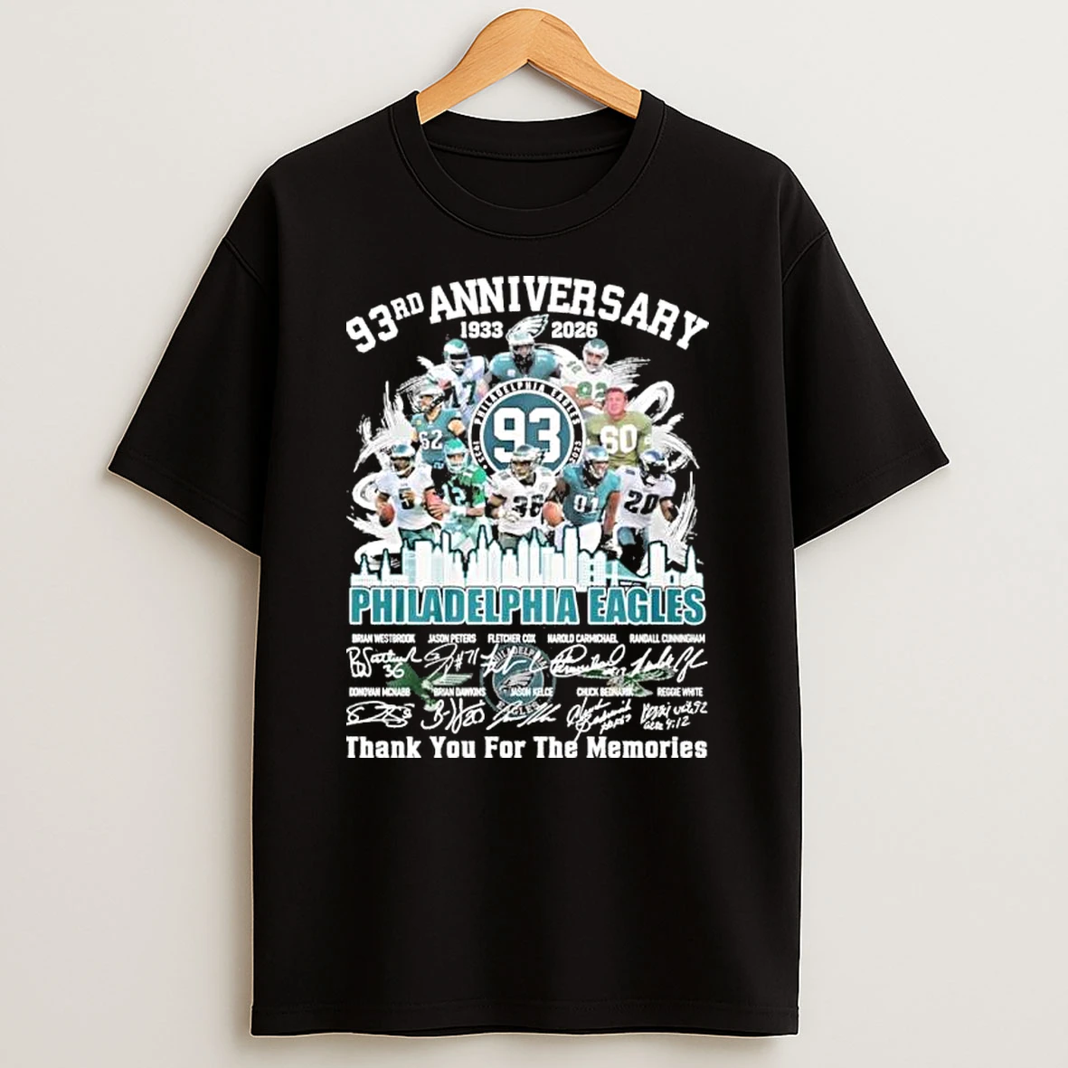 Philadelphia Eagles Team 93rd Anniversary 1933 2026 Thank You For The Memories Shirts
