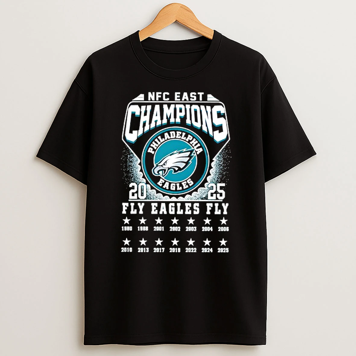 Philadelphia Eagles Football Nfc East Champions Fly Eagles Fly 2025 Shirts
