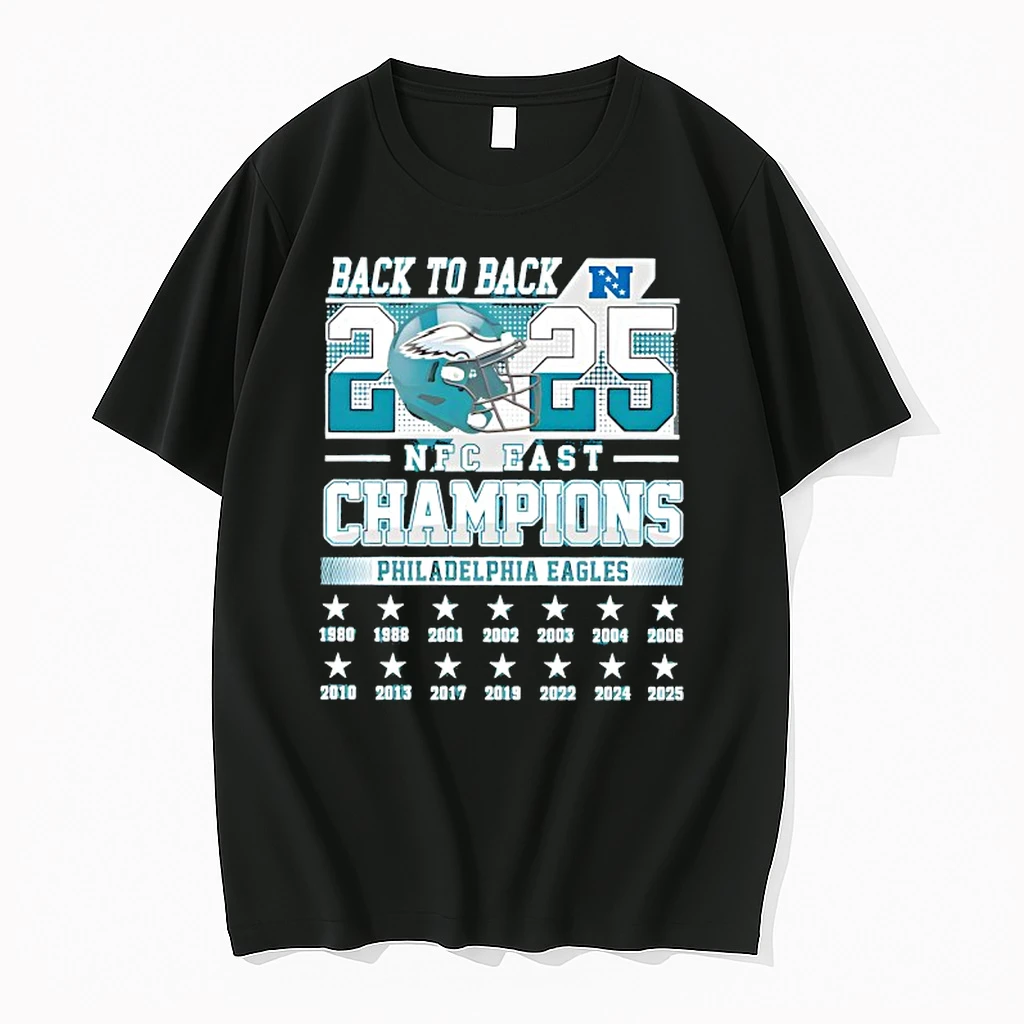 Philadelphia Eagles Football Nfc East Champions Back To Back 2025 Shirts