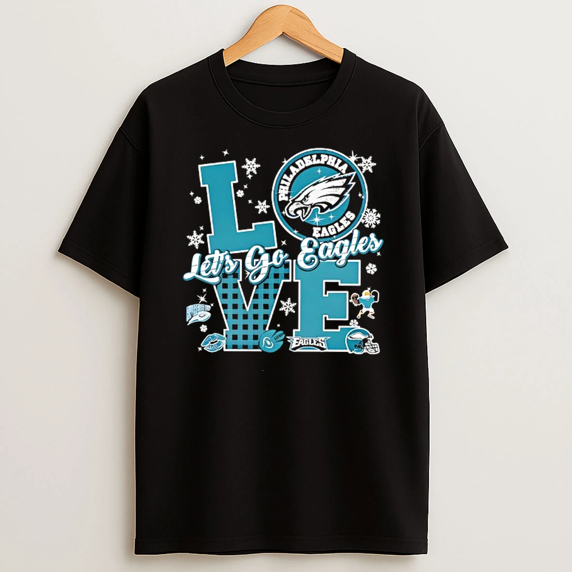 Philadelphia Eagles Football Love Lets Go Eagles Mascot And Logo Shirts