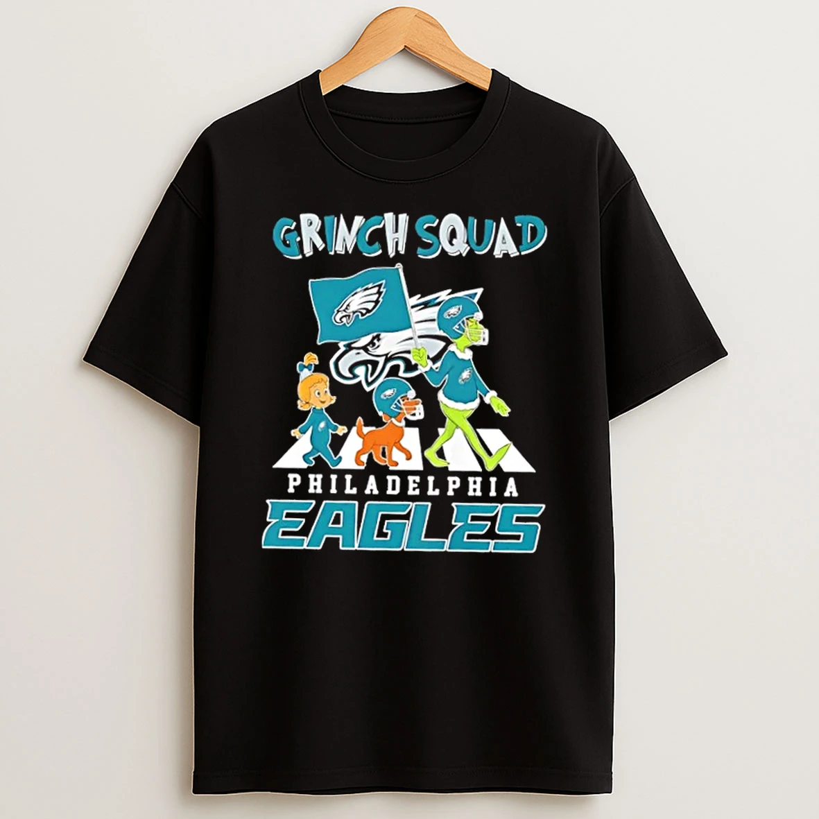 Philadelphia Eagles X Grinch Squad Abbey Road Shirts