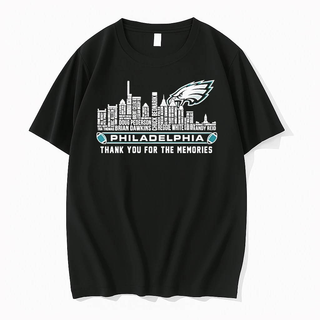 Philadelphia Skyline X Philadelphia Eagles Typo Team Name Shirts