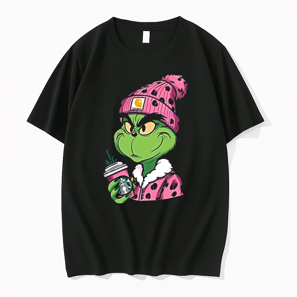 Pink Grinch Boujee Drink Starbucks Christmas Shirts