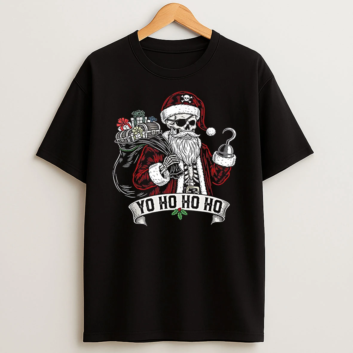 Pirate Santa Claus Christmas Yo Ho Ho Xmas Shirts