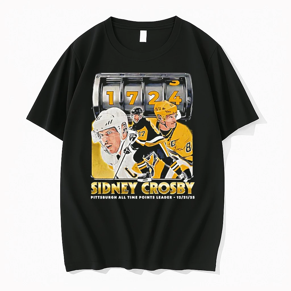 Pittsburgh Penguins Sidney Crosby 1724 All Time Points Leader Shirts