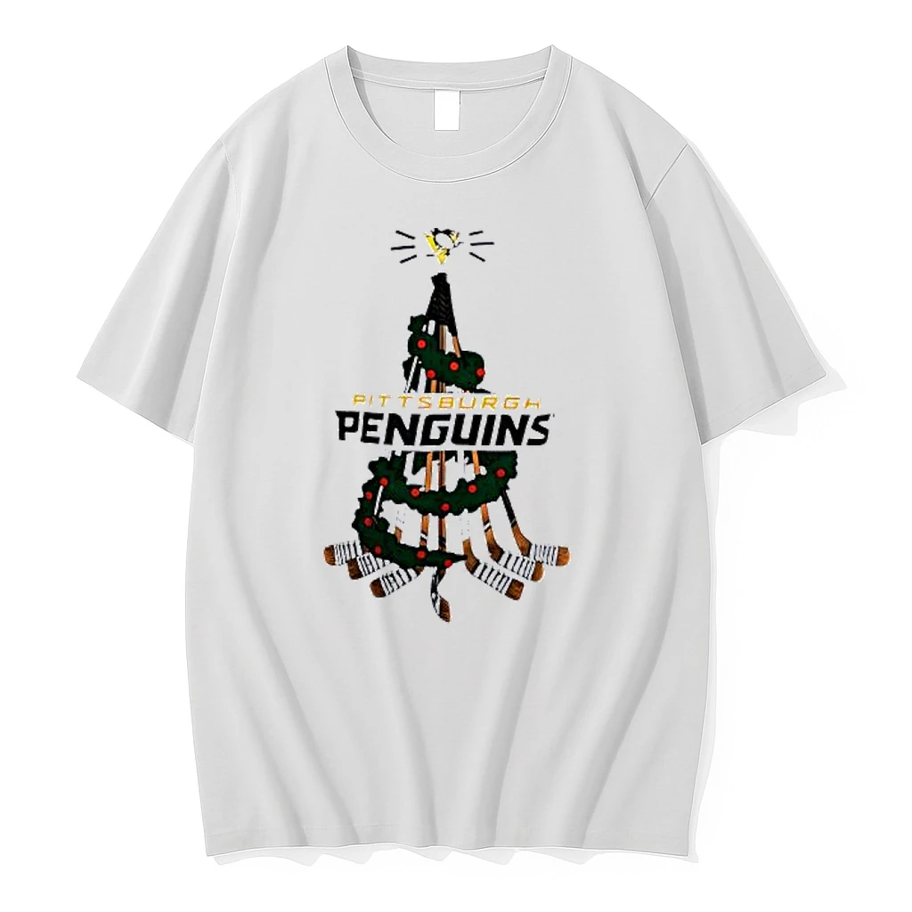Pittsburgh Penguins Stickman Hockey Holiday Tree Christmas Shirts