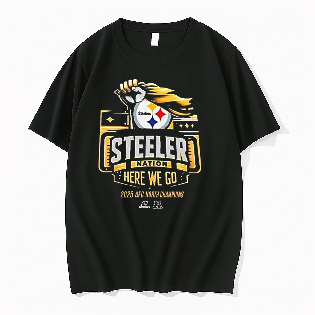 Pittsburgh Steelers 2025 Afc North Champions Here We Go Shirts