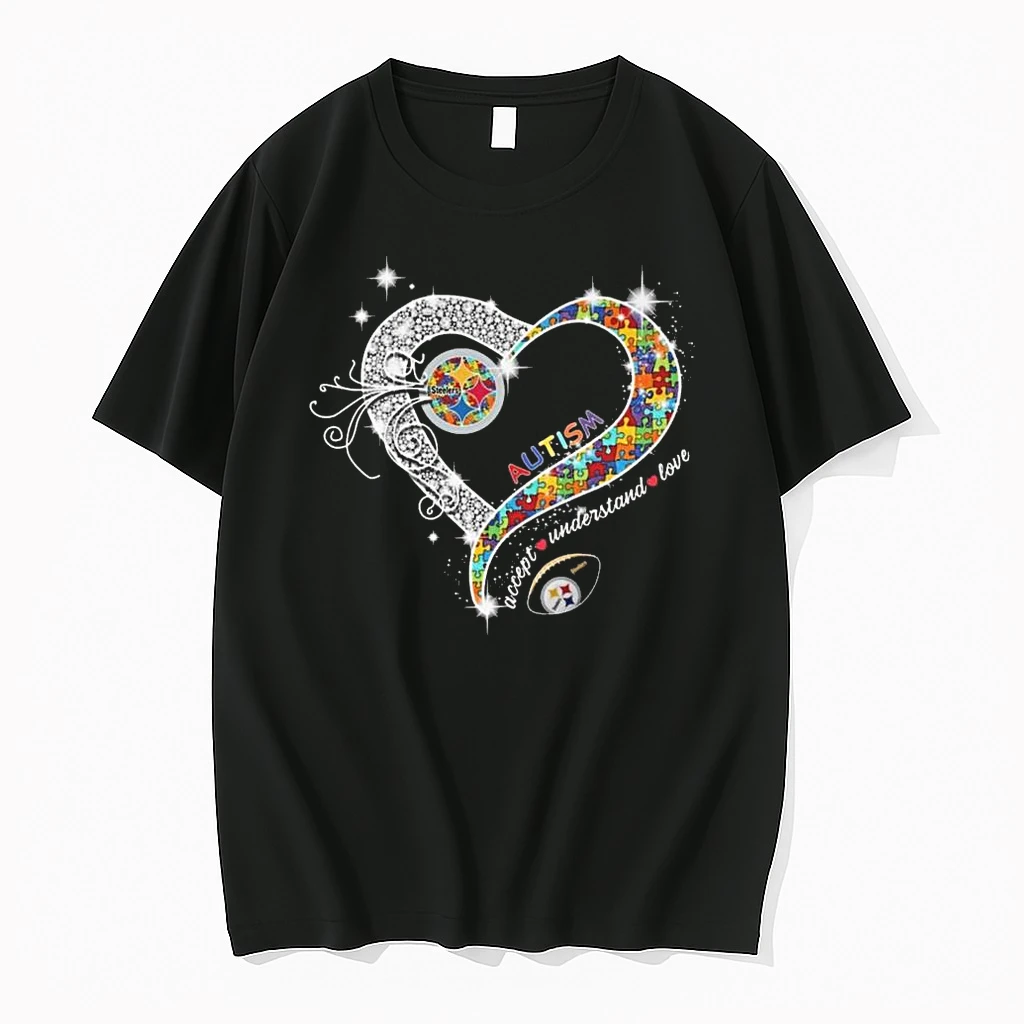 Pittsburgh Steelers Accept Understand Love Autism Diamond Heart 2026 Shirts