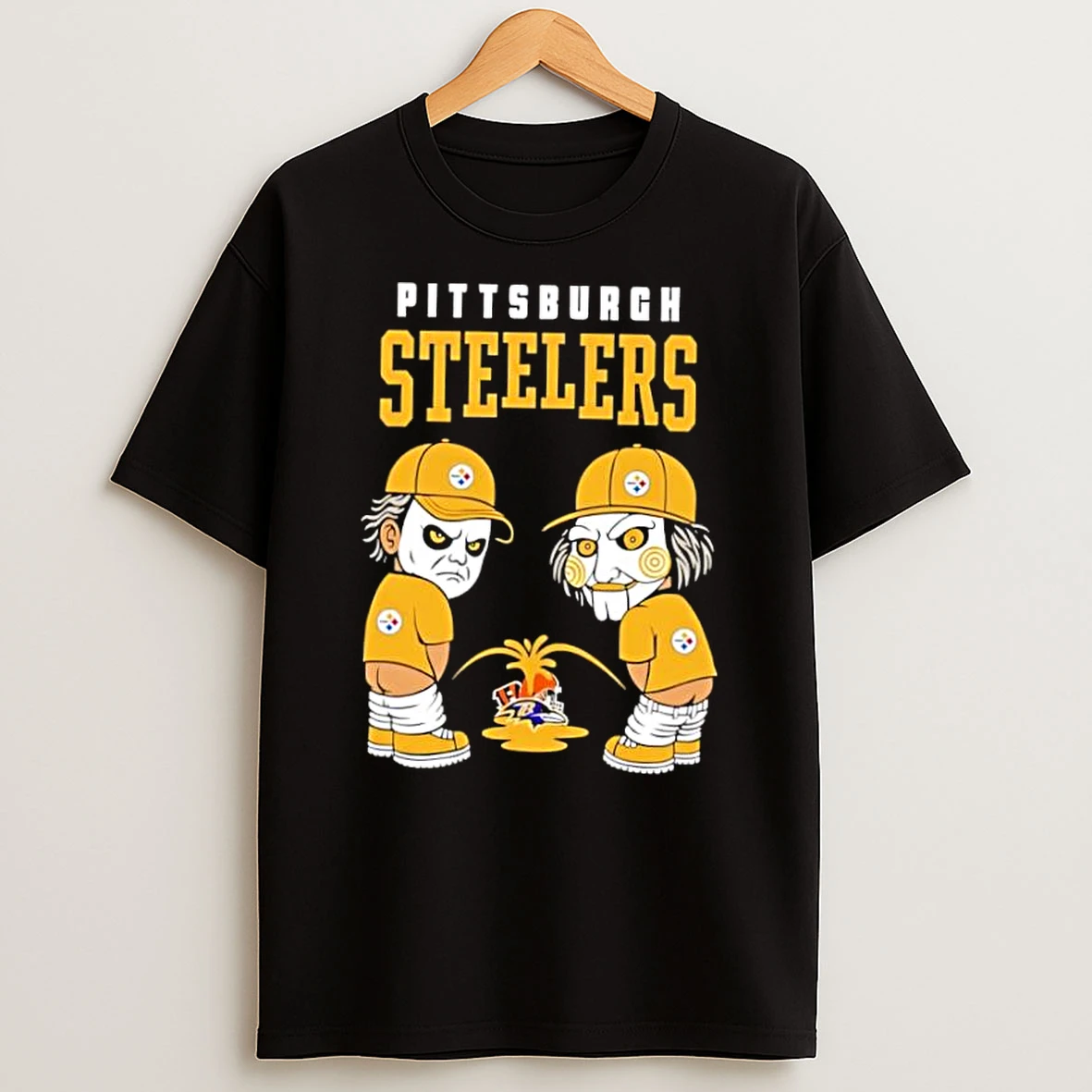 Pittsburgh Steelers Michael Myers Piss On Ravens Bengals Shirts