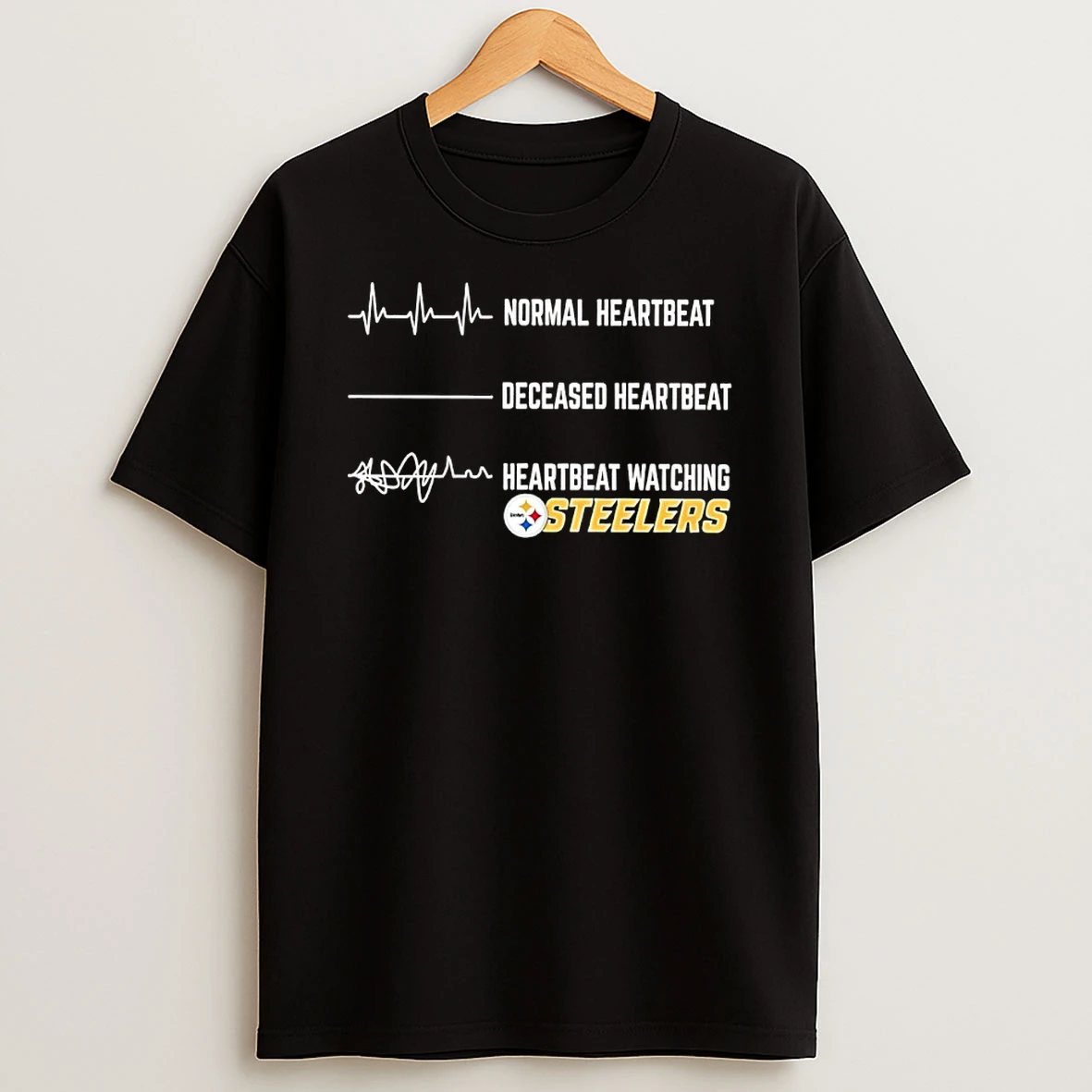 Pittsburgh Steelers Normal Heartbeat Deceased Heartbeat Heartbeat Watching Shirts