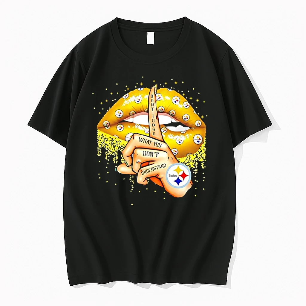 Pittsburgh Steelers Ont Judge What You Dont Understand Logo Lips Shirts