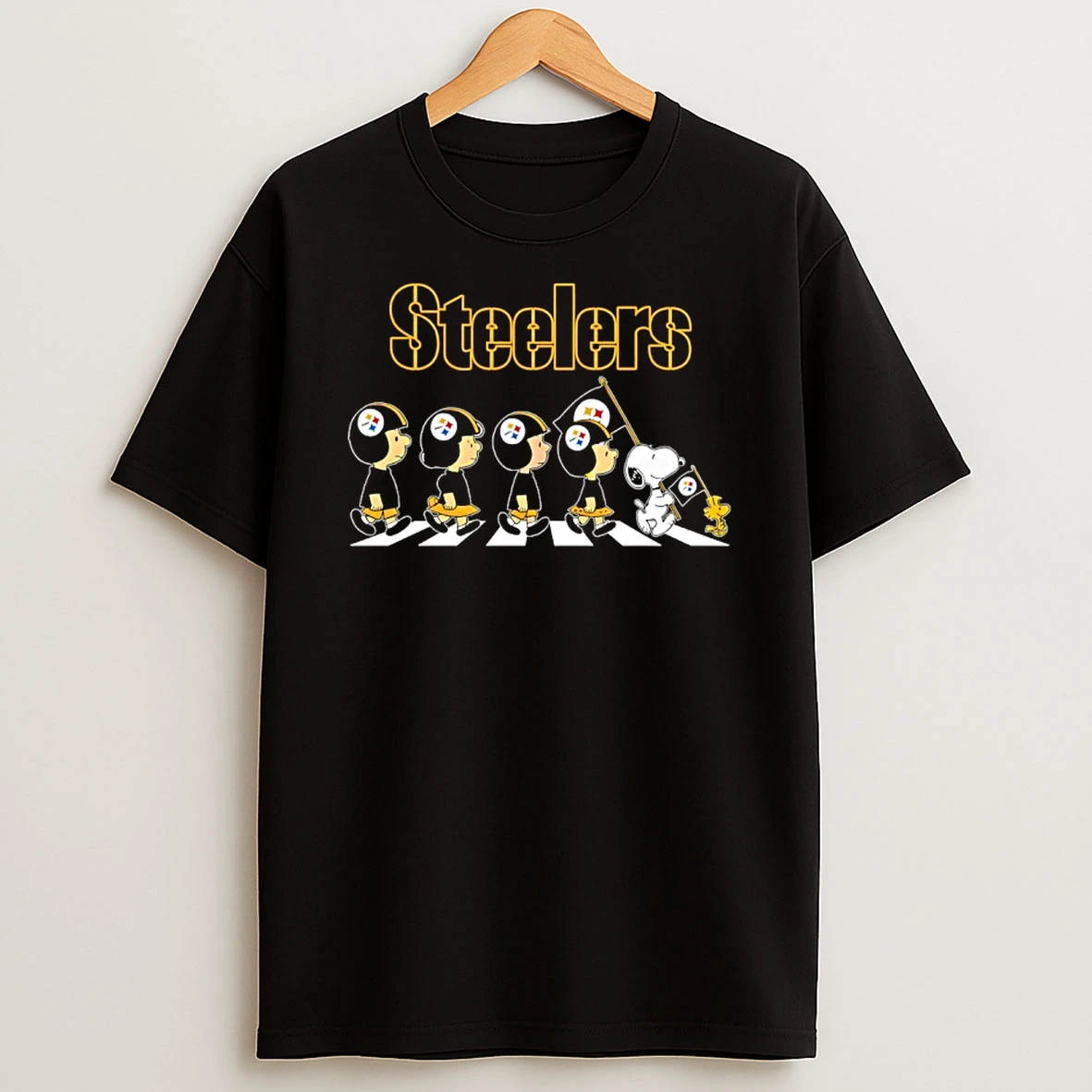 Pittsburgh Steelers X Peanuts Snoopy Abbey Road Shirts