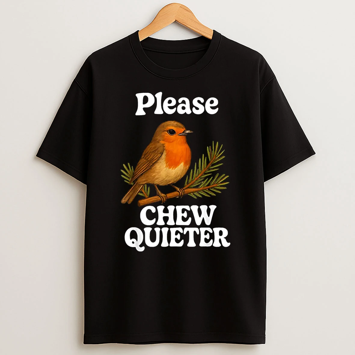 Please Chew Quieter Vintage Bird Groovy Shirts