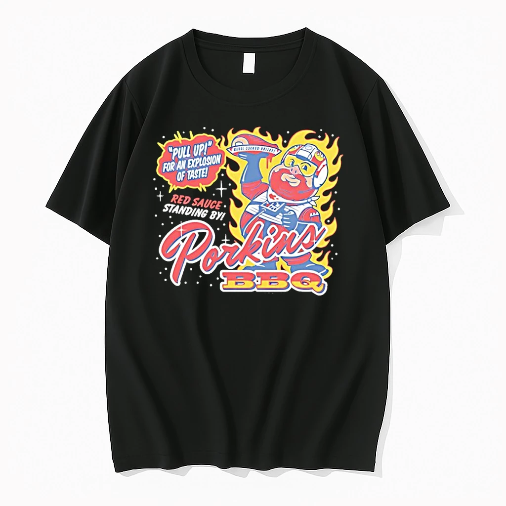 Porkins Bbq Rebel Pilot Red Sauce Standing By Shirts