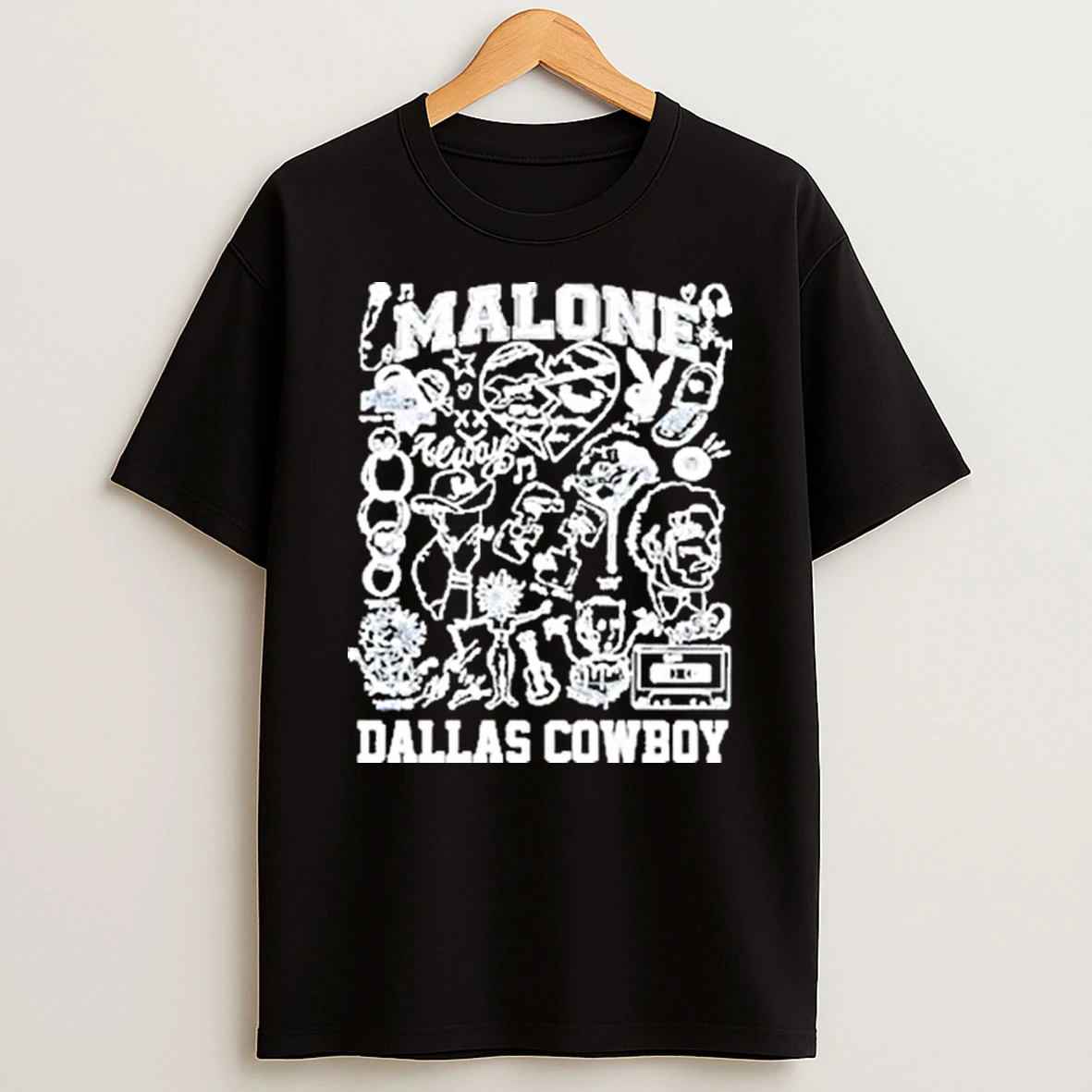 Post Malone Musician And Dallas Cowboys Graphic Shirts