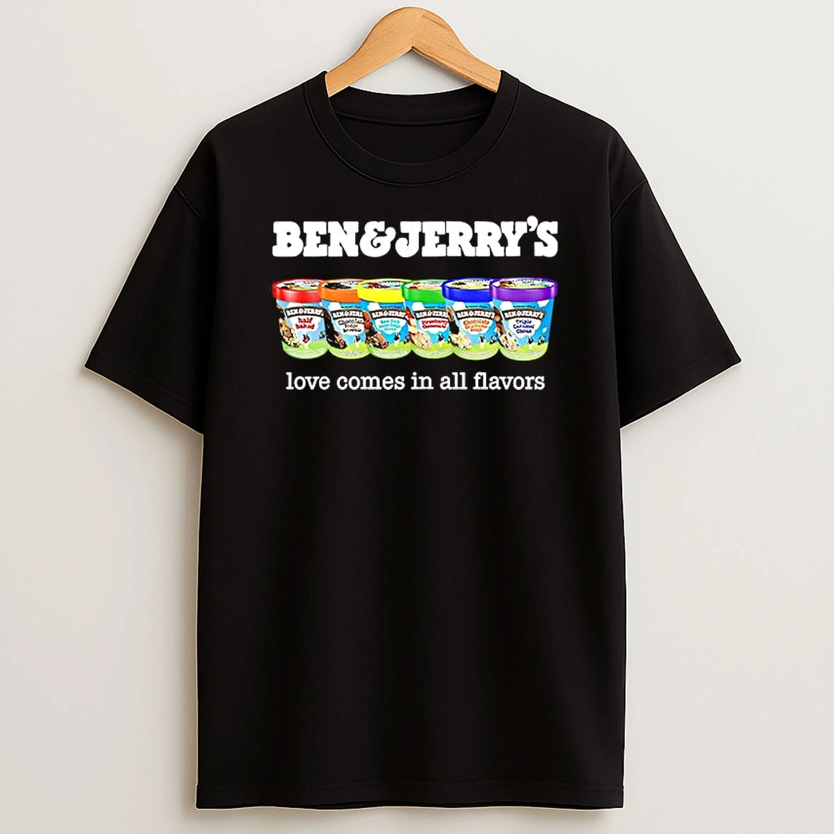 Pride Ben And Jerrys Love Comes In All Flavors Shirts