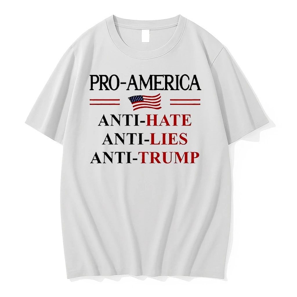 Pro America Anti Trump Hate Lies Resist Sign Anti Trump Flag Pullover Shirts
