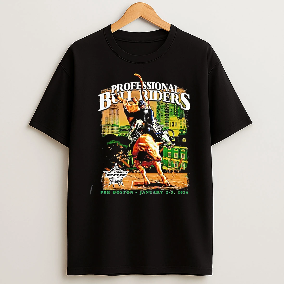 Professional Bull Riders Boston Groundbreaking Floor Shirts