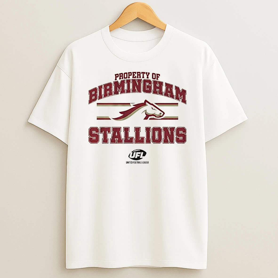 Property Of Birmingham Stallions 2025 Ufl Shirts