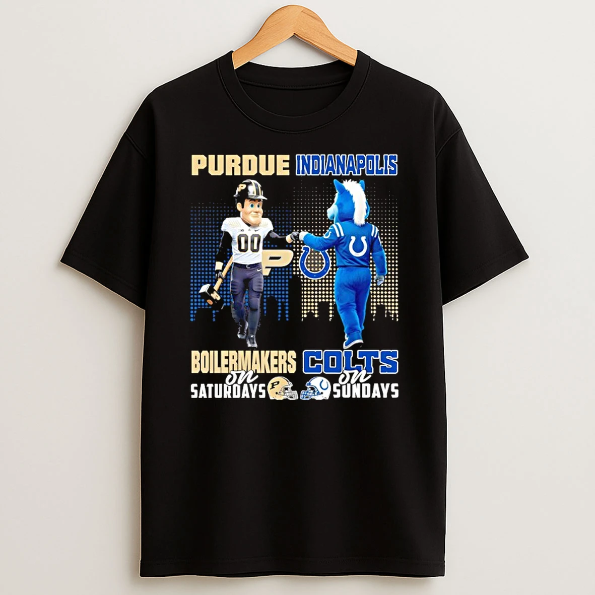 Purdue Boilermakers On Saturdays X Indianapolis Colts On Sundays Mascot Shirts