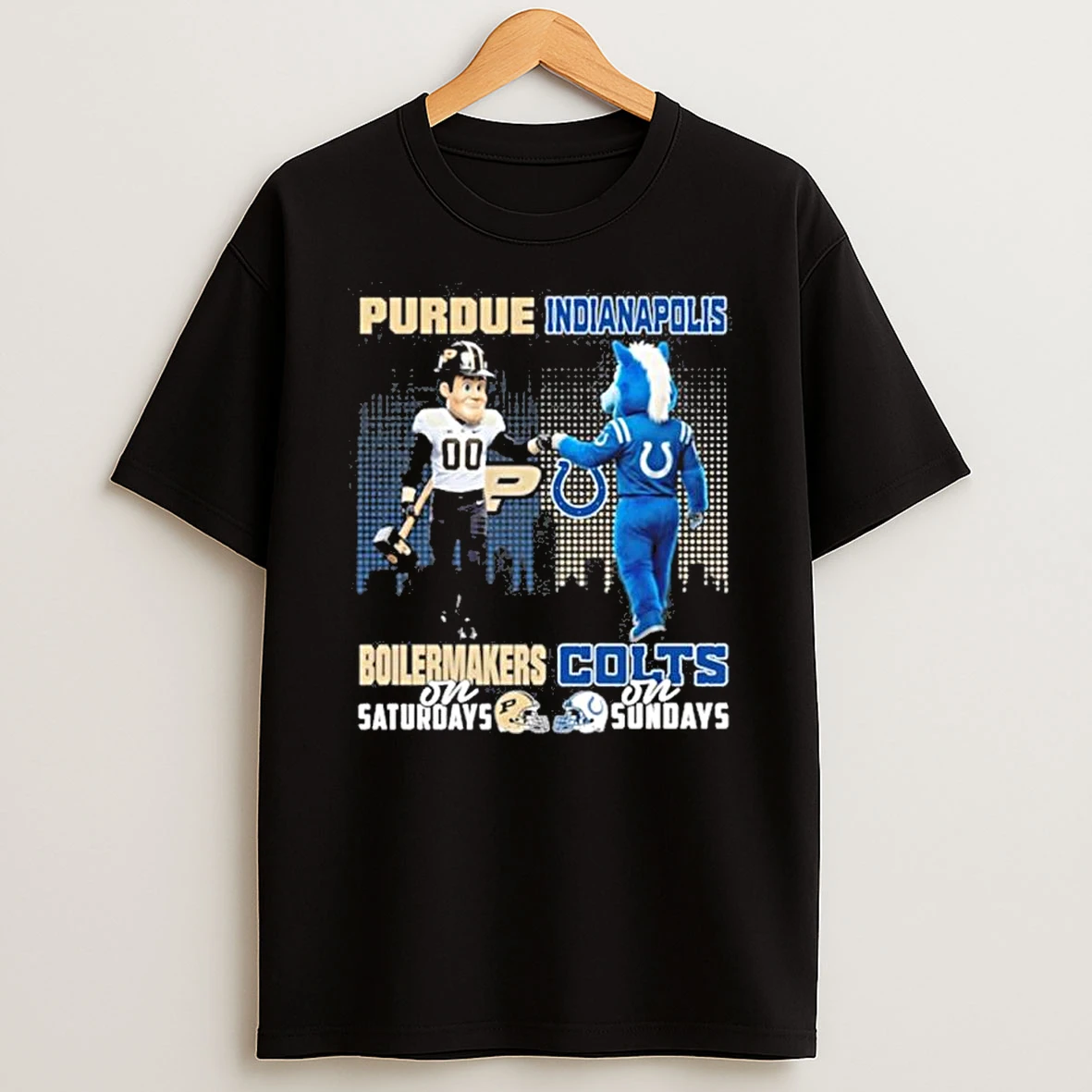 Purdue Boilermakers Vs Indianapolis Colts Mascot On Saturdays And On Sundays Shirts