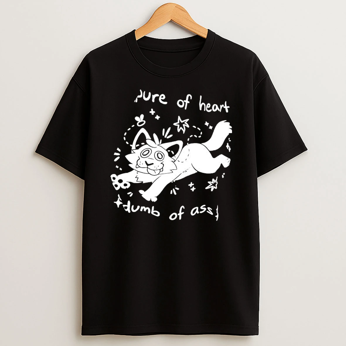 Pure Of Heart Dumb Of Ass Cat Graphic Shirts
