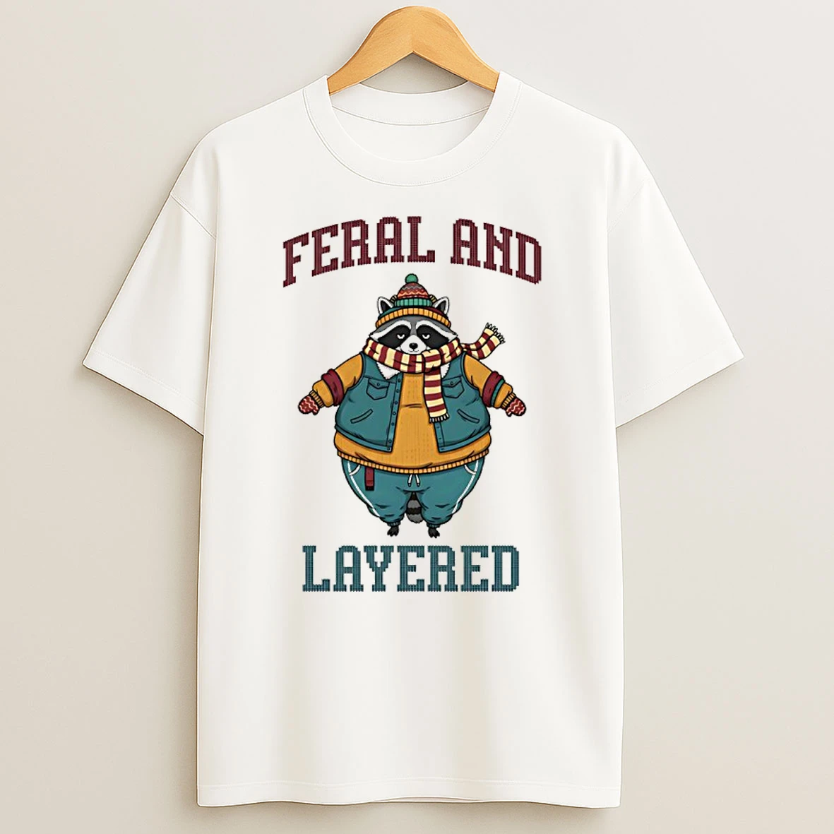 Raccoon Feral And Layered Shirts