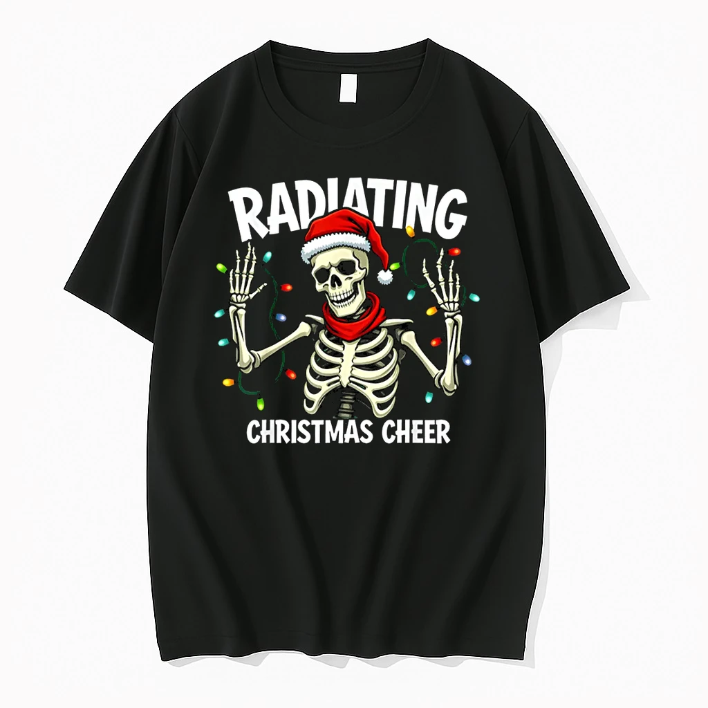 Radiating Christmas Cheer Skeleton Christmas Light T Xray Te Shirts