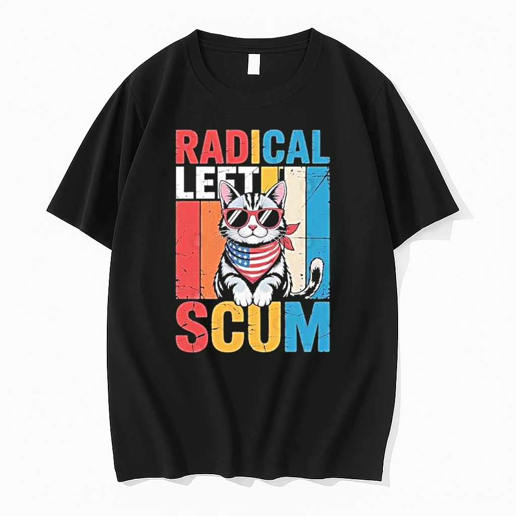 Radical Left Scum Cat Retro Shirts