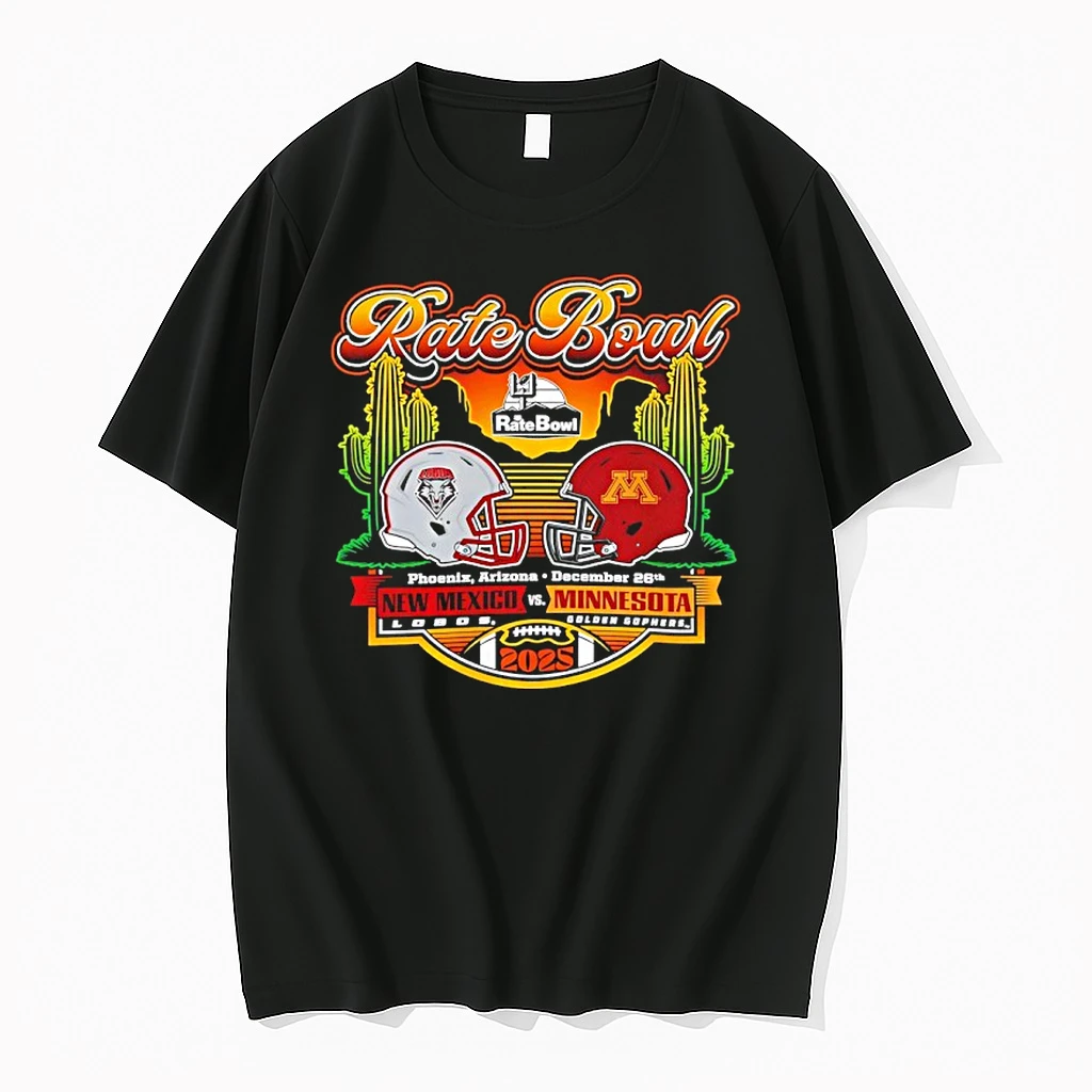 Rate Bowl 2025 New Mexico Lobos Vs Minnesota Golden Gophers Horizon Matchup Shirts