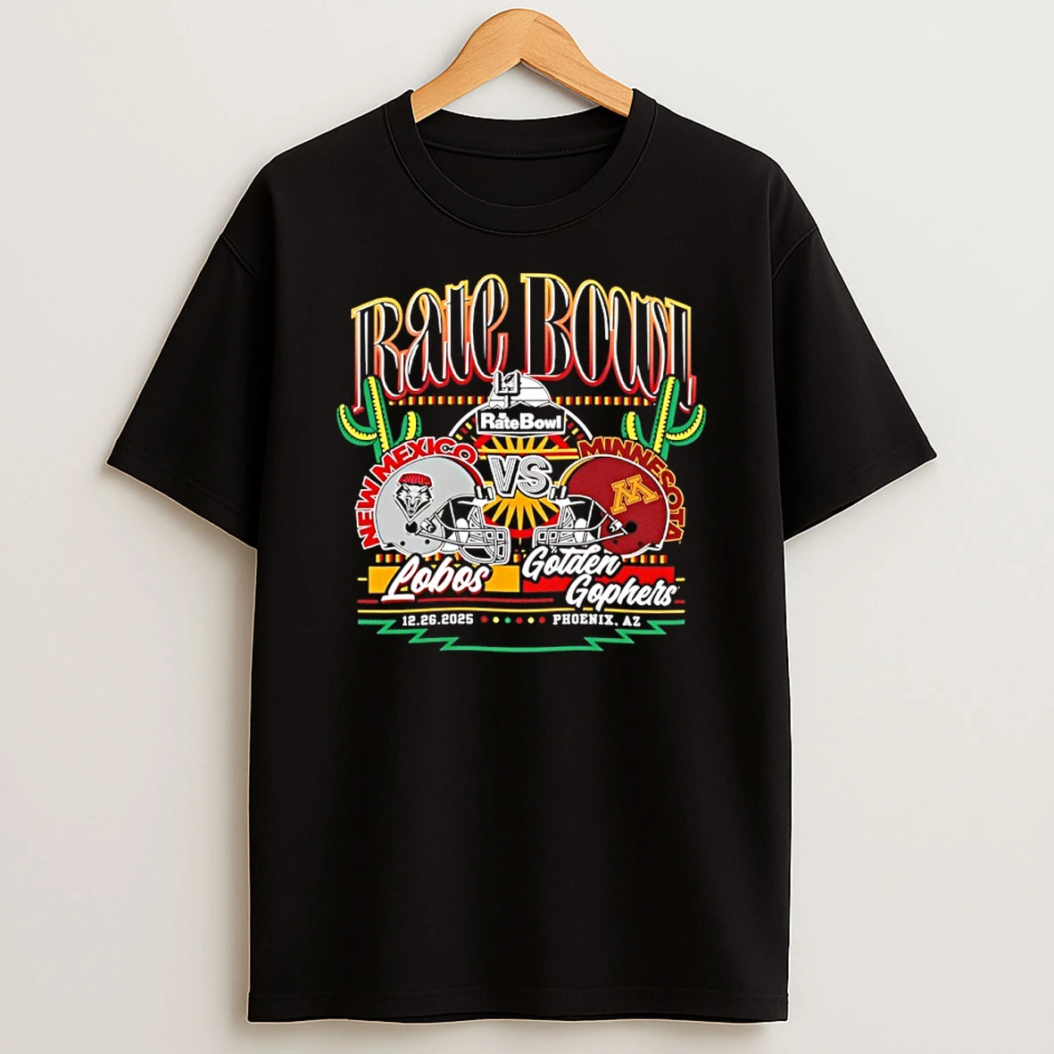 Rate Bowl 2025 New Mexico Lobos Vs Minnesota Golden Gophers Party On Ls Shirts